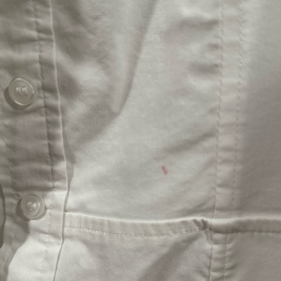 Danielle Bernstein for Macy’s White Button Up Puff Sleeve Babydoll Dress Size 2 - Picture 5 of 7